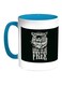 Born To Be Free Printed Coffee Mug Blue/White/Black 11ounce