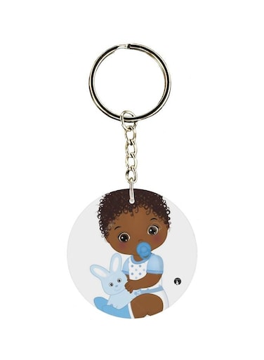 Baby Girl Printed Double Sided Keychain
