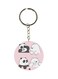 Double Sided Panda Themed Printed Keychain