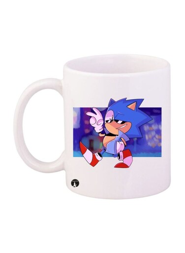 Sonic Printed Mug White/Blue/Red Standard Size