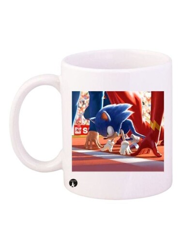 Sonic Character Printed Coffee Mug White/Blue/Red