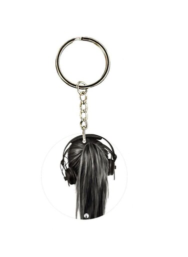 Headphone Character Printed Keychain