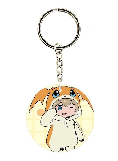 Anime Digimon Double Side Printed Keychain