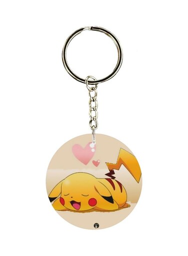 Pikachu Printed Keychain