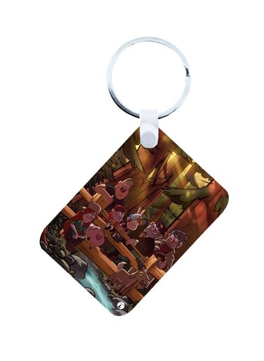 Gravity Falls Printed Wooden Keychain Multicolour