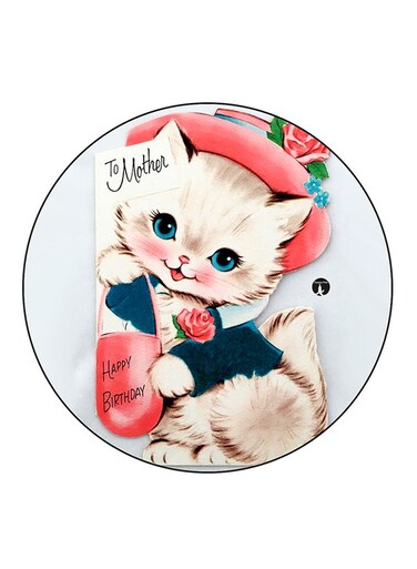 Cat Printed Fridge Magnet Multicolour