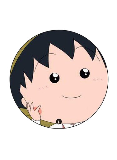 Anime Chibi Maruko Chan Printed Fridge Magnet Round Multicolour