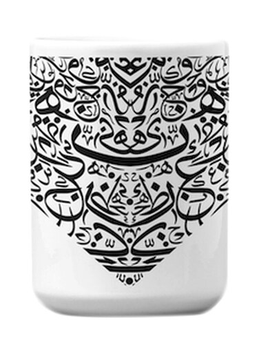 Printed Coffee Mug White/Black