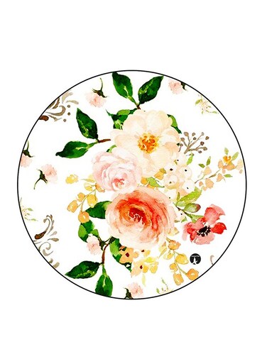 Flower Printed Fridge Magnet Multicolour 5.5 x 5.5cm