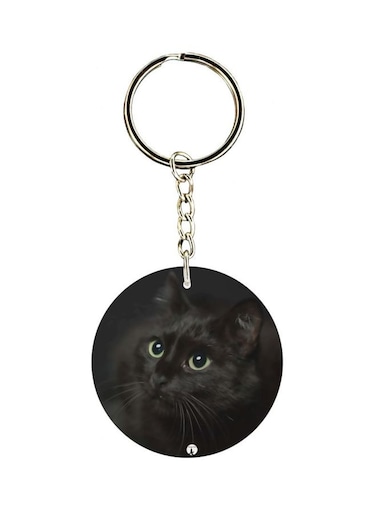 Double Sided Cat Printed Keychain