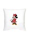 Minnie Mouse Printed Decorative Cushion White/Red/Black 16x16inch