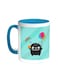 Cartoon Drawing - The Joy Of Eid Printed Coffee Mug Turquoise/White 11ounce