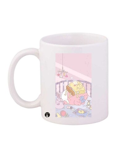 Spongebob Printed Mug White/Pink/Yellow
