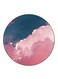 Clouds Printed Fridge Magnet Round Multicolour