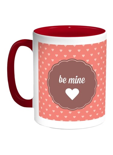 Be Mine Printed Coffee Mug Red/White/Pink