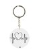 Heart Printed Single Sided Keychain