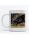 The Wolf Printed Mug White/Black/Brown