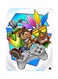 Video Game Crash Metal Plate Poster Multicolour 15 x 20cm