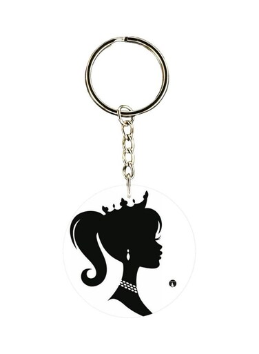 Girl Printed Dual Sided Keychain
