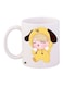 Cartoon Printed Coffee Mug White/Yellow/Beige 11ounce