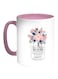 Flower Vase Printed Coffee Mug White/Pink 11ounce
