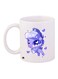 Cartoon Printed Coffee Mug White/Purple/Blue 11ounce