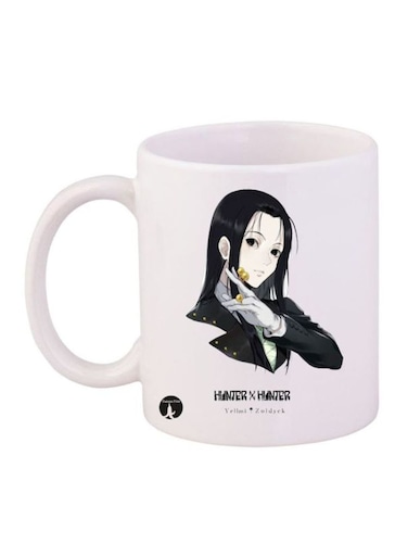 Hunter X Hunter Printed Mug White/Black/Beige 12ounce