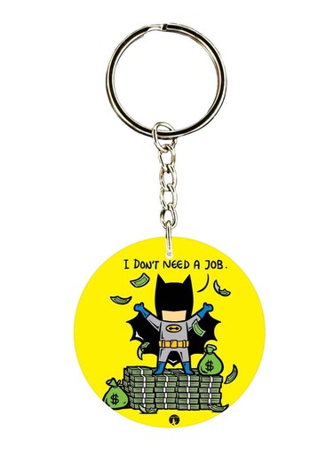 Double Sided Batman Printed Keychain