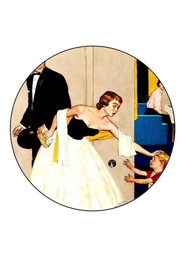 Vintage Art Printed Fridge Magnet Multicolour