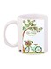 Have A Nice Day Printed Coffee Mug White/Green/Brown 11ounce