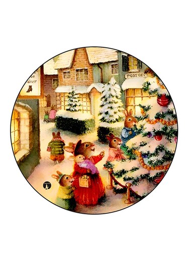 Rabbits Printed Fridge Magnet Multicolour