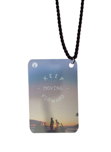 English Phrases Printed Car Mirror Pendant