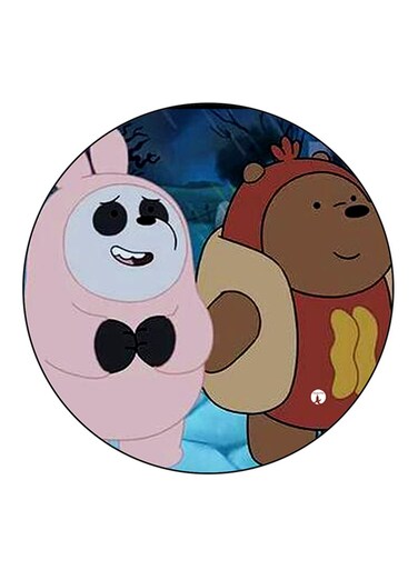 We Bare Bears Printed Fridge Magnet Round Multicolour
