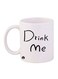 Drink Me Printed Mug White/Black 12ounce