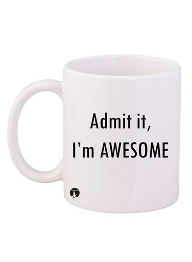 Admit It I'm Awesome Design Mug White/Black 11ounce
