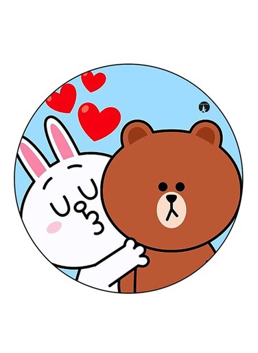 Beer and Rabbit Printed Fridge Magnet Multicolour