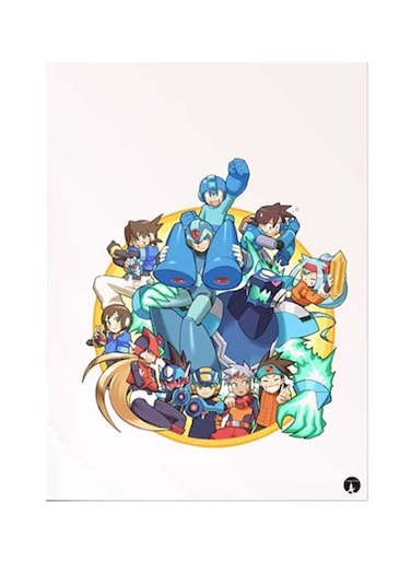 Anime Mega Man Metal Plate Poster Multicolour 15x20cm