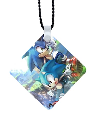 Sonic Printed Car Mirror Pendant