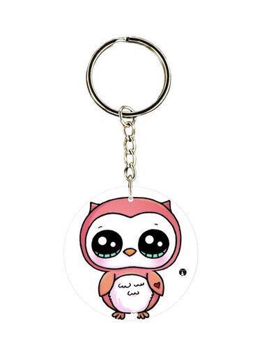 Cartoon Owl Printed Keychain