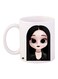 Anime Girl Printed Coffee Mug White/Black/Beige 11ounce