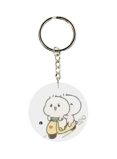 Single Sided Cartoon Themed Keychain