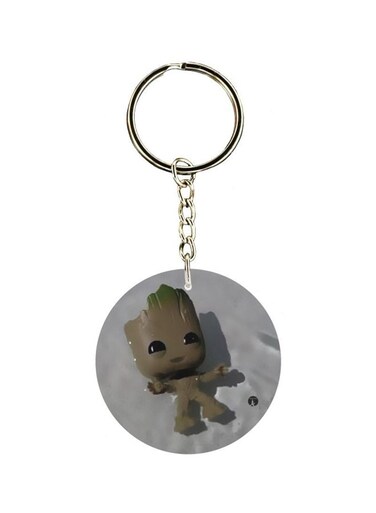 Groot Printed Double Sided Keychain