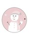 Snowman Printed Fridge Magnet Pink/White/Black 5.5 x 5.5cm