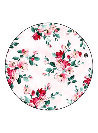 Floral Printed Fridge Magnet Pink/Green 5.5cm