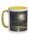 Moon Light Printed Coffee Mug Yellow/White/Grey 325ml