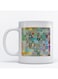 Patchwork Printed Mug White/Green/Pink