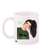 Girl Printed Ceramic Coffee Mug White/Green/Beige 11ounce