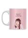 Beauty Is An Attitude Printed Mug White/Pink/Black 350ml
