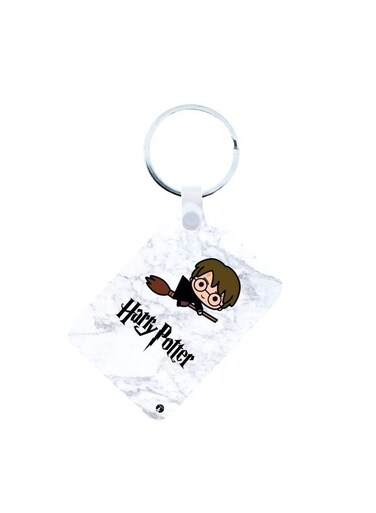 Harry Porter Printed Keychain White/Brown/Silver