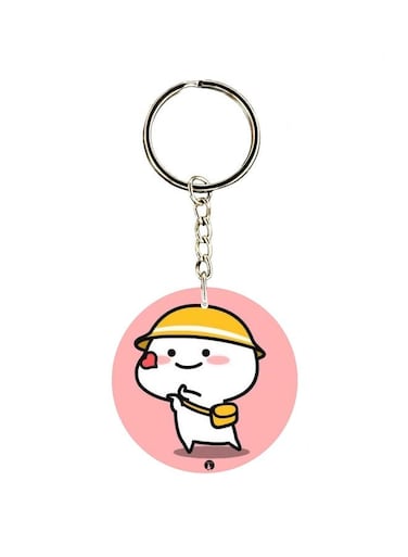 Cartoon Themed Single Sided Key Chain